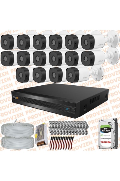 Rv Dahua 16 Kamera Fullhd Güvenlik Kamerası Set 1tb Hdd