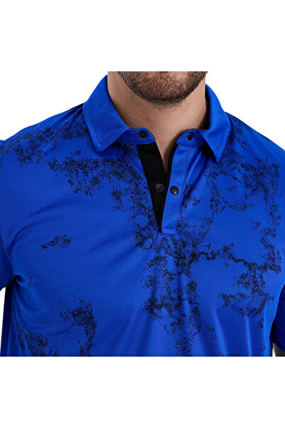 Adams Ανδρικό κοντομάνικο μπλουζάκι με αθλητικό γιακά πόλο με σχέδιο σκιάς