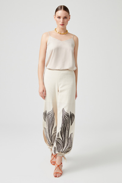 Naramaxx Baskılı Doğal Şalvar Pantolon