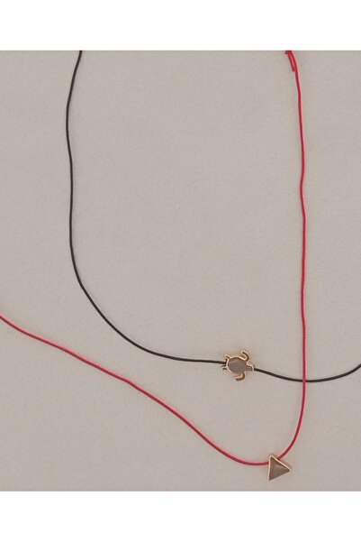 mer Aksesuar 2 Li Metal Gold Kaplama Ip Kolye (KARIŞIK MODEL)