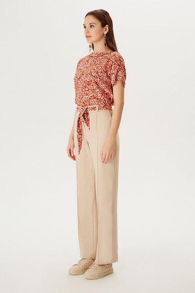 Naramaxx Belted Wide Leg Knitted Trousers