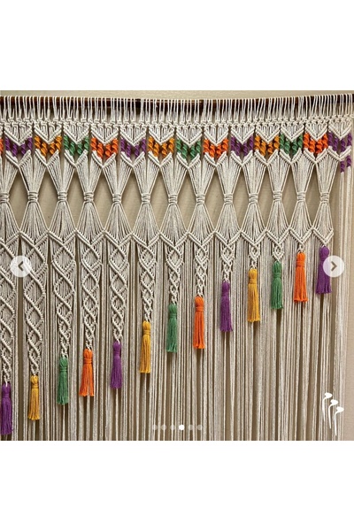 EdaTasarım Colorful Detailed Macrame Curtain