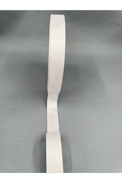 paşateks since 1995 şekil 5 Meters White Satin Grosgrain Ribbon - 2 cm