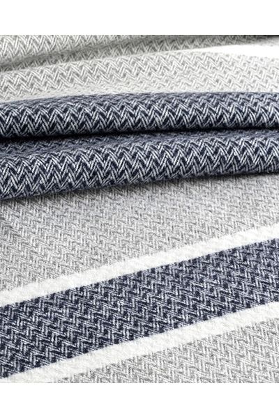 English Home Navy Blue Single Barleycorn Scotch Blanket