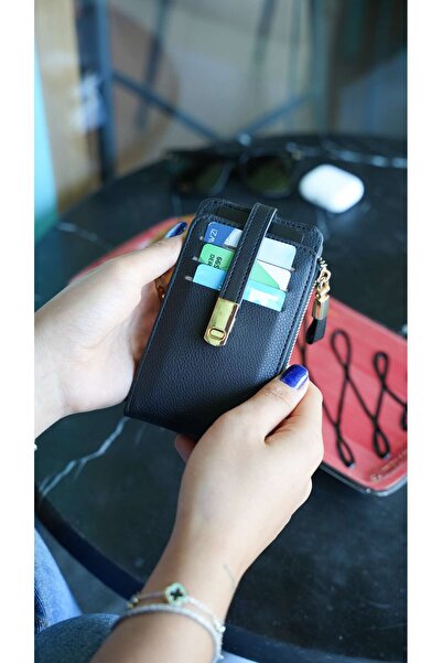 Crew Leather محفظة سييرا النسائية - محفظة مغناطيسية - حامل بطاقات نسائي