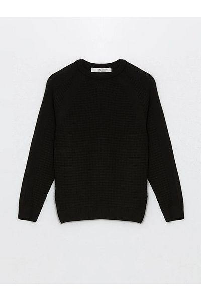 LC Waikiki Lcw Vision New Black Crew Neck Long Sleeve Boy Sweatshirt