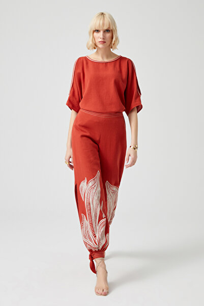 Naramaxx Baskılı Doğal Şalvar Pantolon