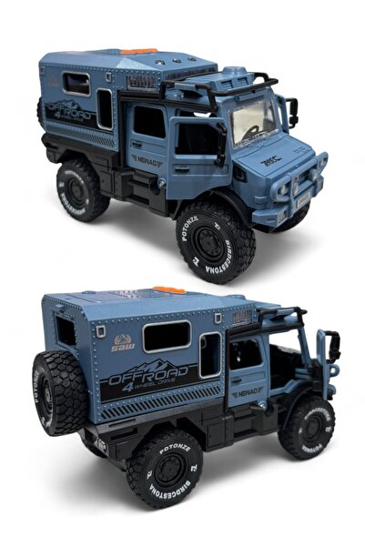 YILDIRIM OYUNCAK Sürtmeli Işıklı Müzikli Lüks Off Road Karavan Açılabilir Kapılar 18 cm-Müzikli Of Road Karavan Araba