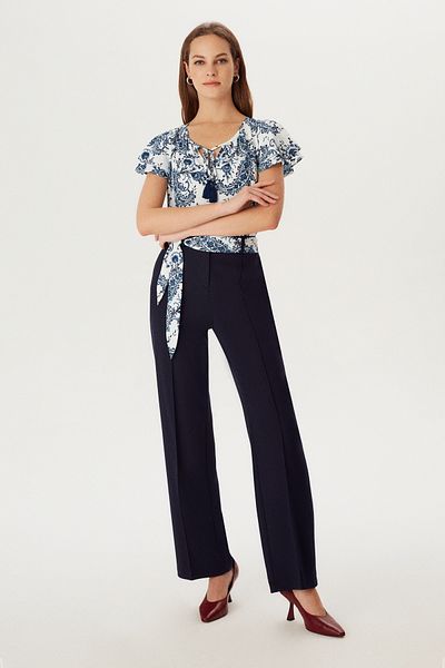 Naramaxx Belted Wide Leg Knitted Trousers