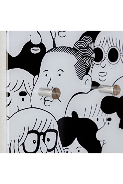 Home Box Fero Glass Metal Cloth Hook - 30x5.5x50 cm