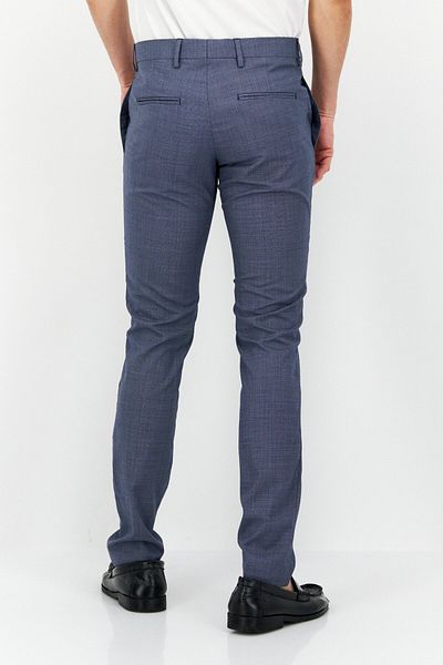 The Kooples Men Fitted Textured Casual Pants, Navy