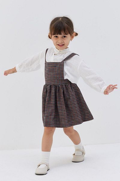 Tics Navy Blue Gingham Gilet - Comfortable Cut
