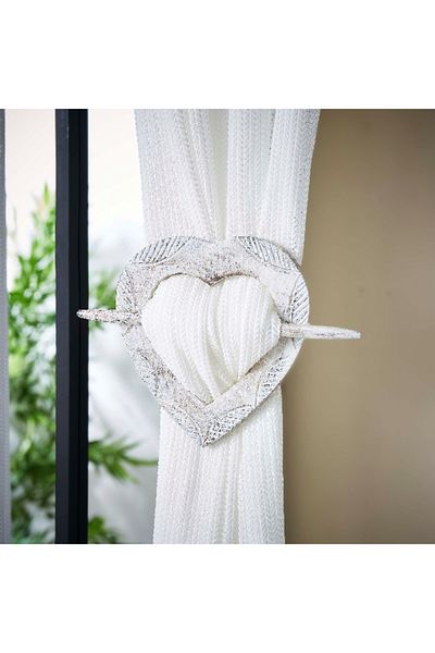 Home Box Heart Wooden Tie Back - 17.5 cm