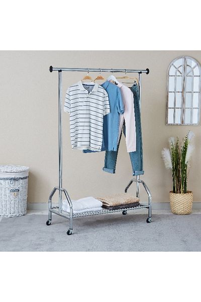 Home Box Lapis Garment Chrome Rack - 120x50x169 cm