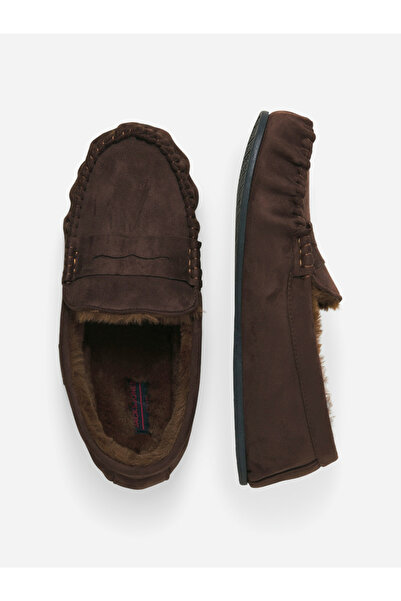Jack & Jones Faux Fur Trim Moccasins