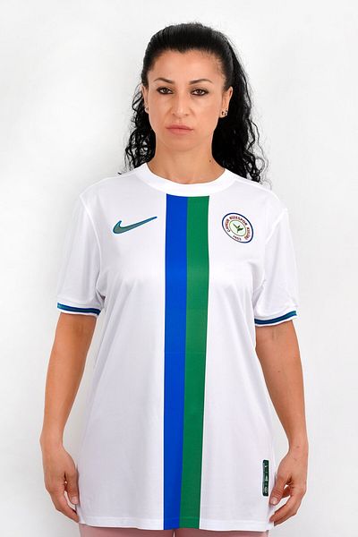 Nike White Striped Women's Jersey - No Ads
