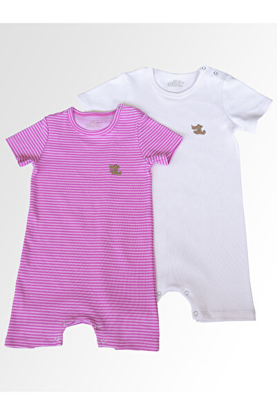 The Cotton Tail Bunny %100 Doğal Pamuk Kısa Kollu Şortlu Bebek&Çocuk Tulum