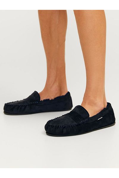 Jack & Jones Faux Fur Trim Moccasins