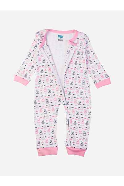 Babies Basic By Styli Cat Print Long Sleeves Sleepsuit