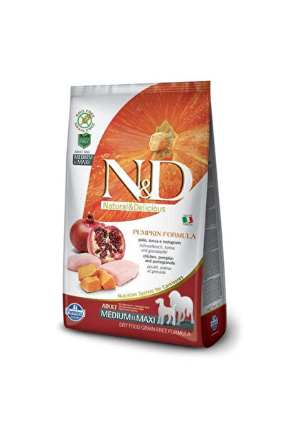 Farmina N&D Pumpkin Chicken&Pomegranate Adult Medium&Maxi Dog Dry Food - 2.5KG