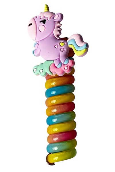 TAKIŞTIR Cataramă pentru copii în spirală cu arc cu unicorn de culoare violet