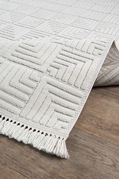 Colore Home Liya Iskandinav Bukle Halı Salon Oturma Odası Yatak Odası Koridor Halısı Yolluk Krem Halı