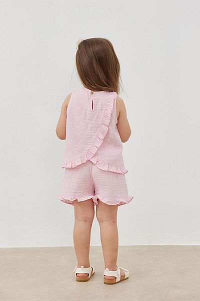 Tics Muslin Set - Pink and Frilly