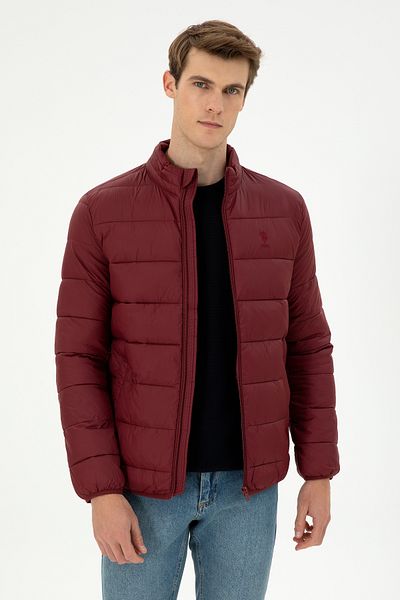 U.S. Polo Assn. Ανδρικό παλτό μπορντό 50290711 -VR014