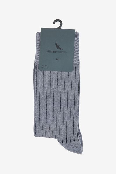ALTINYILDIZ CLASSICS Men's Grey-Black Patterned Single Socks