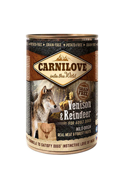 Carnilove طعام الكلاب المعلب من لحم الغزال البري والرنة، عبوة من 6 قطع، 400 جرام