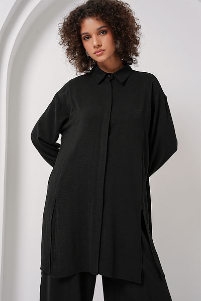 Bigdart 6679 Black Long Tunic and Trousers Set