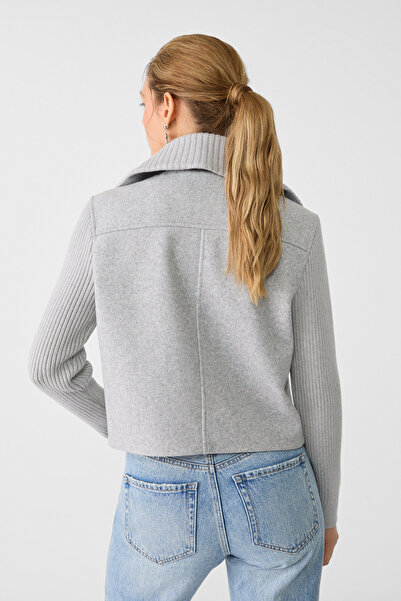 Stradivarius Soft contrast knit jacket