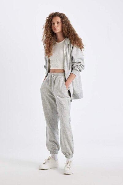 DeFacto Gray Melange Women's Sweatpants - S7370Az/Gr256
