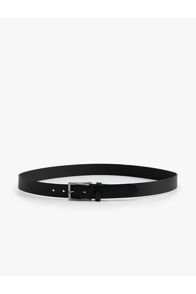 Koton Geometric Buckle Faux Leather Belt