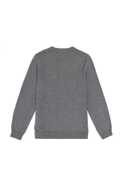 U.S. Polo Assn. Pulover de bază cu decolteu în V Gri Melange pentru băiat 50294200 -vr086