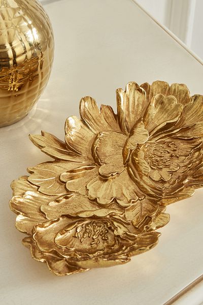 Karaca Home Lianca Decorative Plate Gold 26X16 cm