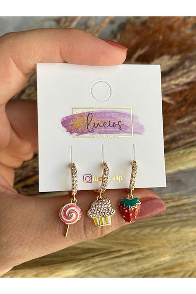 Lucios 3-Piece Hoop Earrings Set with Gold Workmanship - Rose Gold Non-Tarnish Series