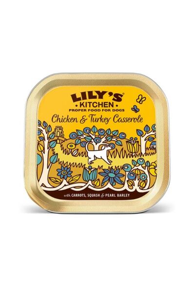 Lily's Kitchen Chicken & Turkey Casserole Wet Dog Food - 150G