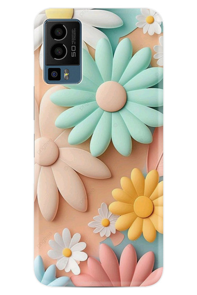 General Mobile 23 Kılıf HD Resim Baskılı Rengarenk Çiçek StKd -059