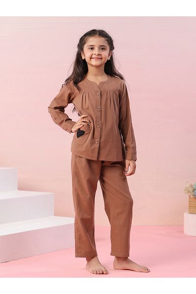 Sanskrutihomes By Styli Heart Patch Detail Top & Pyjama Set