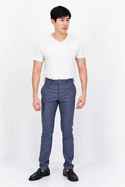 The Kooples Men Fitted Textured Casual Pants, Navy