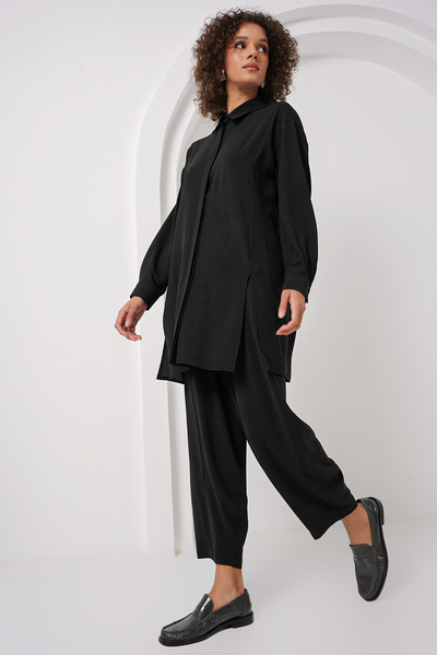 Bigdart 6679 Black Long Tunic and Trousers Set