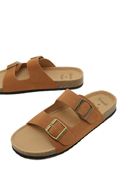 Sneak-a-Peek By Styli Double Buckle Accent Flat Sandals