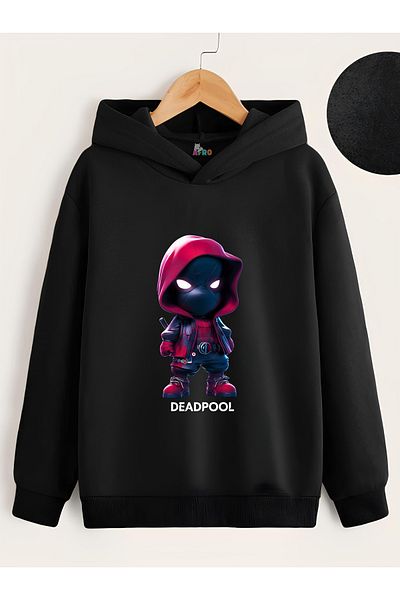 GLOWES Суичър с качулка с щампа за момиче и момче Marvel Deadpool