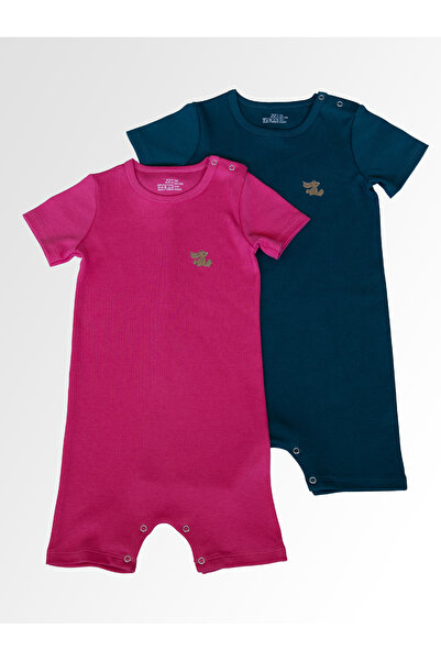 The Cotton Tail Bunny %100 Doğal Pamuk Kısa Kollu Şortlu Bebek&Çocuk Tulum