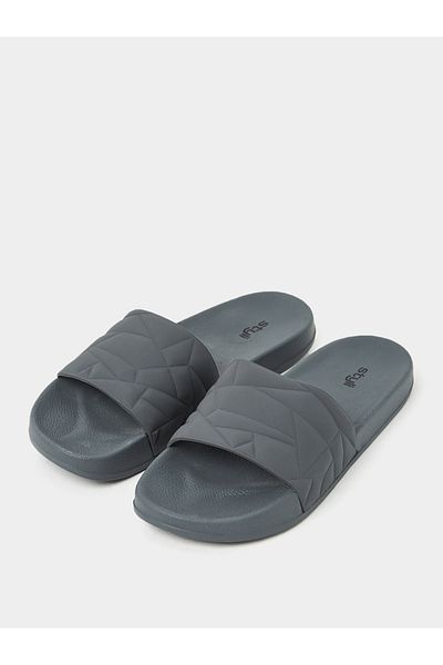 Styli Textured Open Toe Slip On Slides