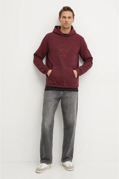 Guess Men's Embroidered Embroidered Patterned Sweatshirt - Claret Red