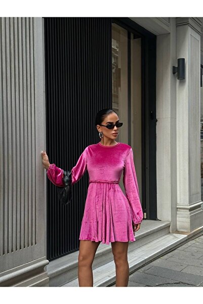 TAYT VEGAS VELVET PINK DRESS