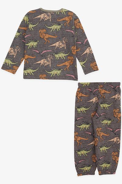 Breeze Girls & Boys Baby Boy Pajama Set Dinosaur Patterned 9 Months-3 Years, Anthracite