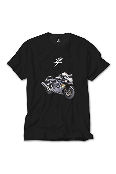 Liyada Suzuki Hayabusa Stompgrip Μαύρο Γυναικείο T-Shirt Μέγεθος XS